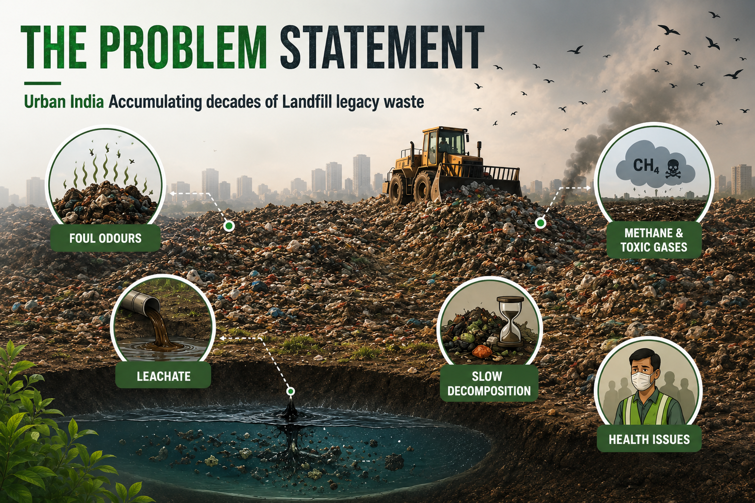 Urban India landfill legacy waste problem statement