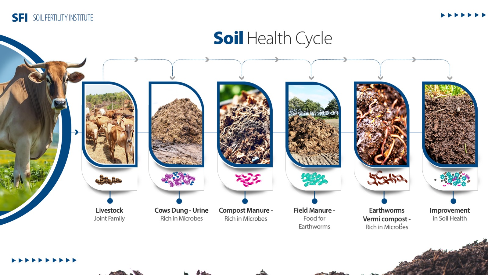 Healthy soil, river and microorganisms